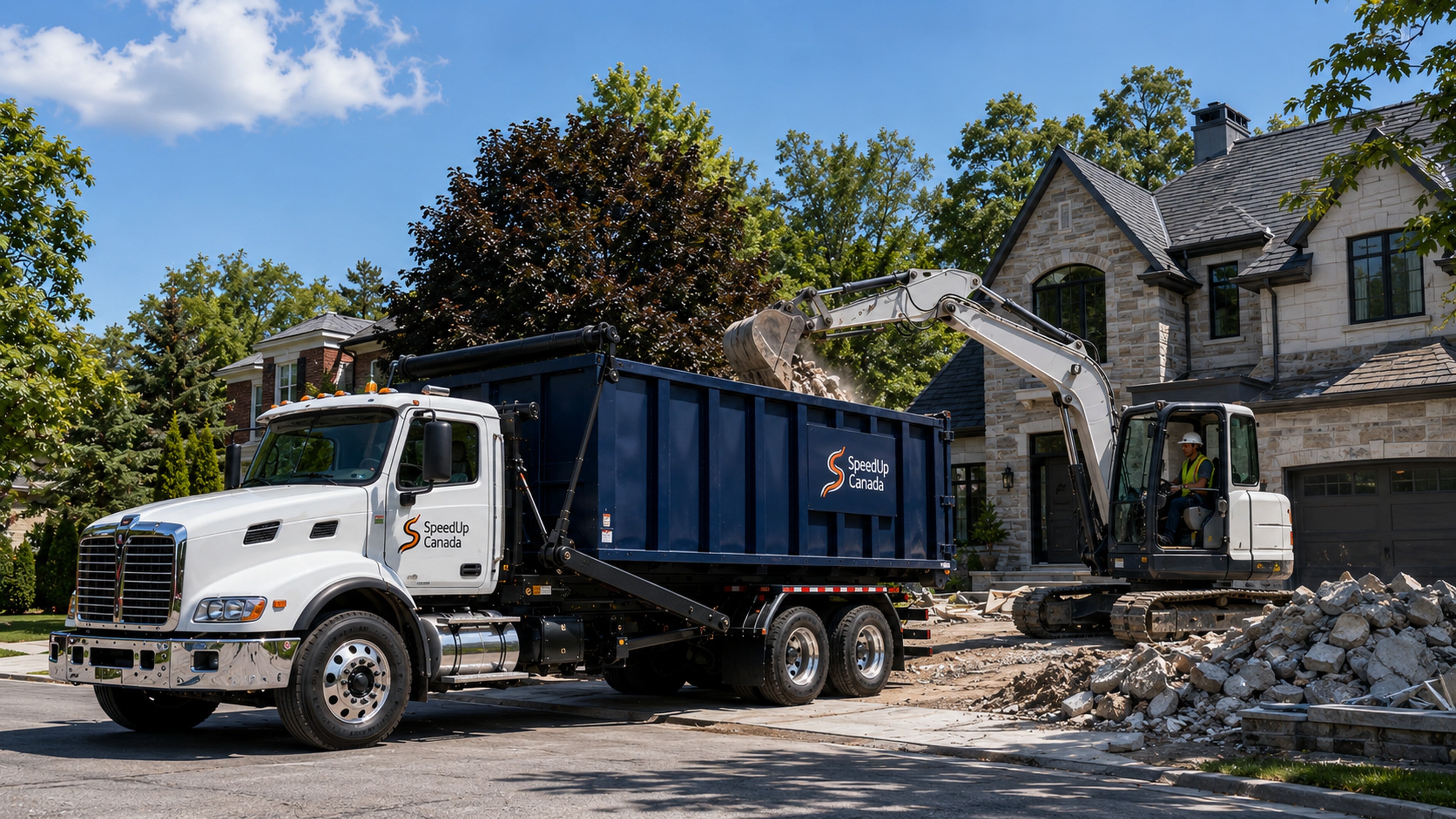 Concrete debris removal and haul-away