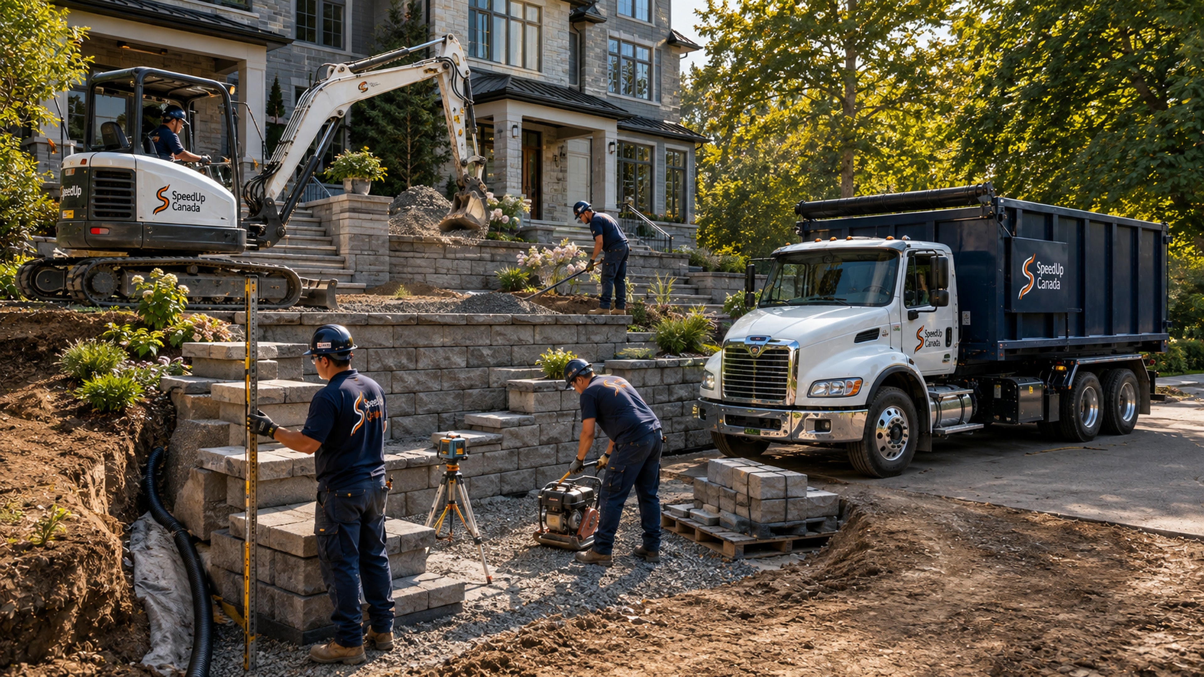 Retaining wall construction
