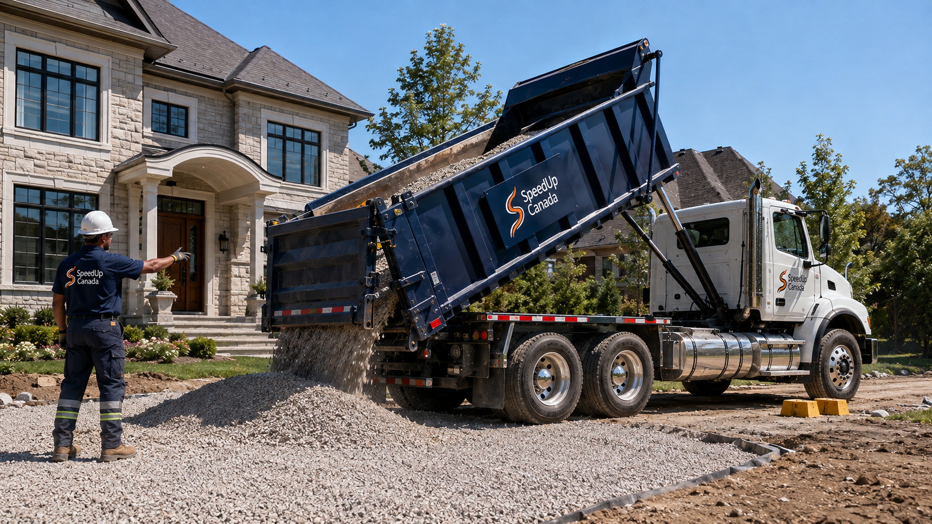 Gravel delivery and material hauling