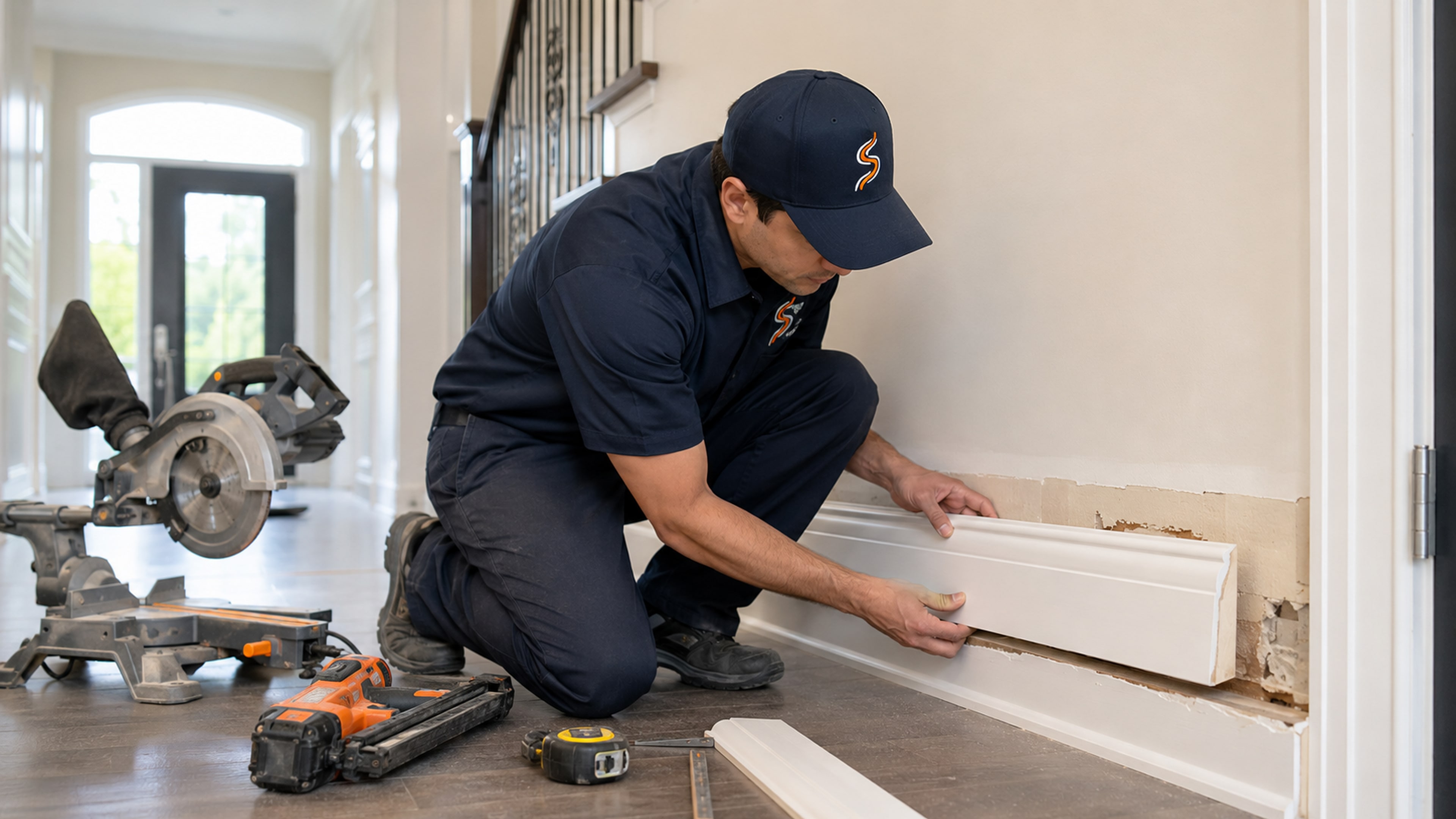 Baseboard and trim repair