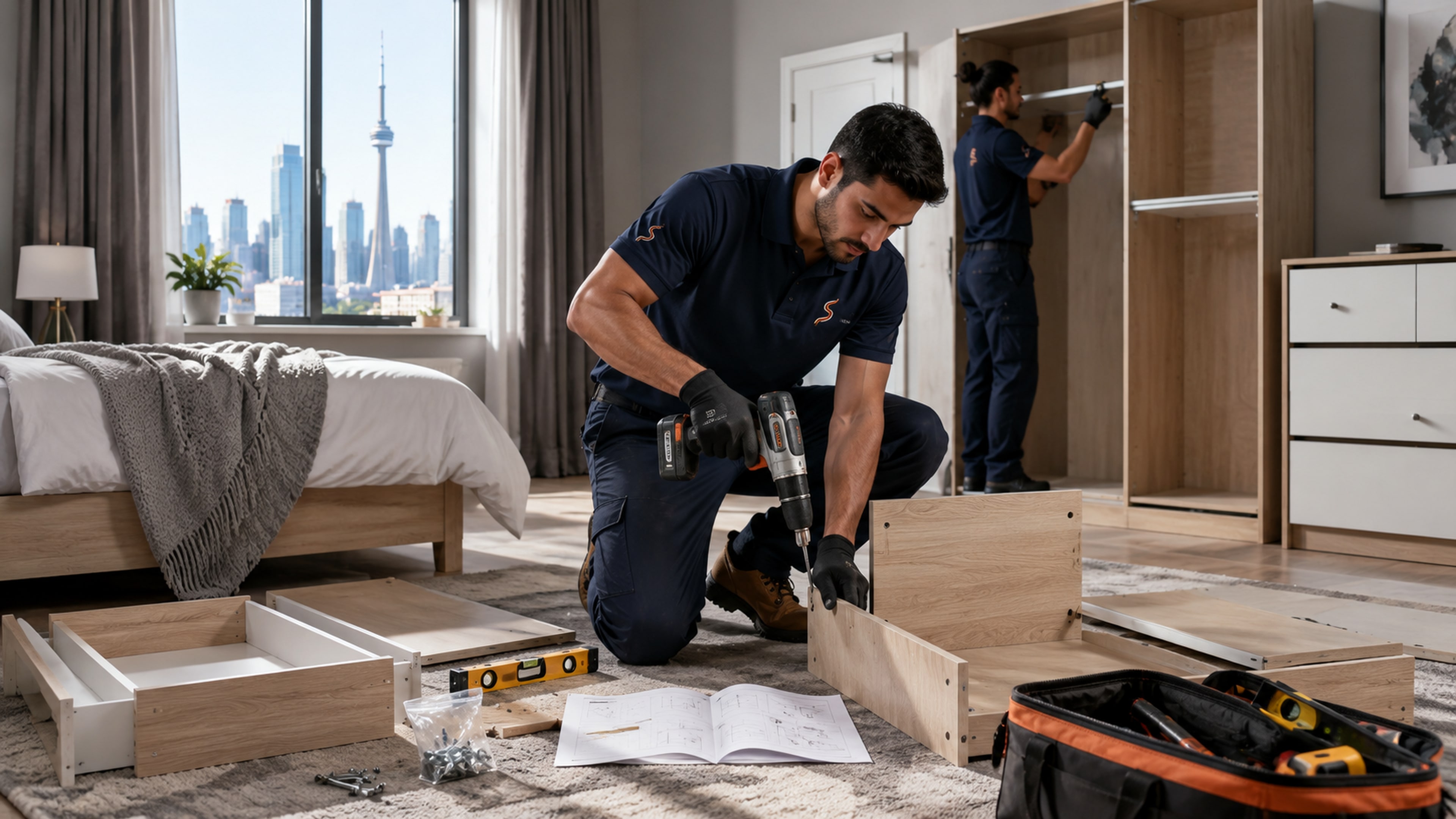 Flat-pack furniture assembly